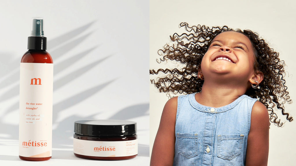 Little Girl With Natural Curly hair Mixed Race